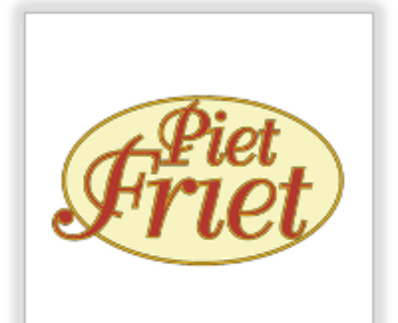 Logo van Piet Friet: Een kenmerkend beeldmerk met de naam 'Piet Friet